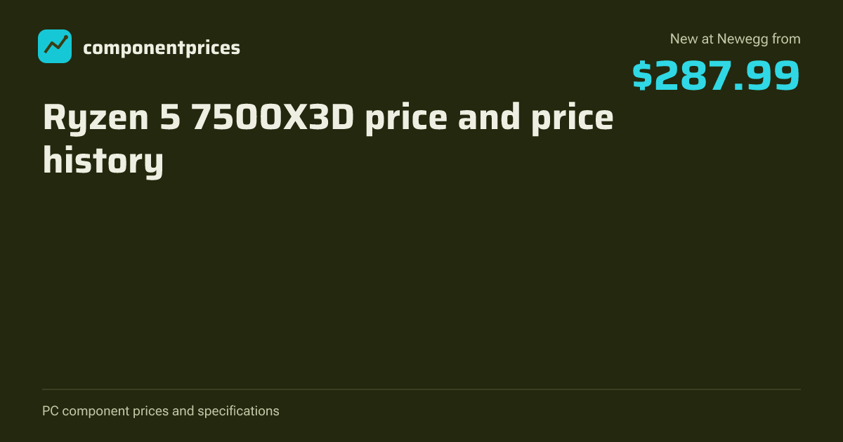 Ryzen 5 7500X3D price and price history | ComponentPrices